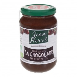 Photo Chocolade pâte à tartiner cacao-noisette-lait 350g bio Jean Hervé