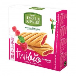 Photo Biscuits Twibio fourrés framboise vegan 150g bio Moulin du Pivert