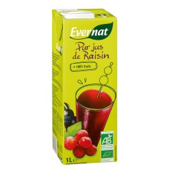 Photo 100% pur jus de raisin 1L bio Evernat